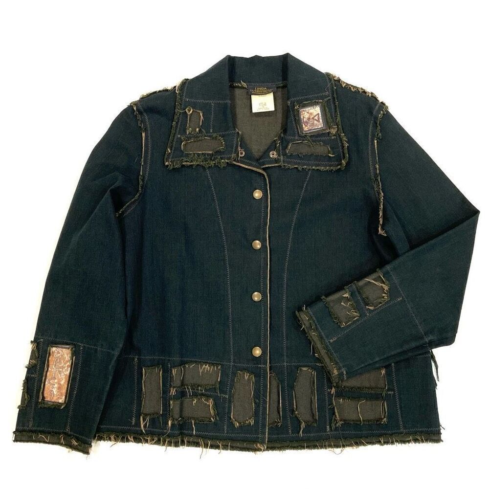 New✨ LINDA LUNDSTROM Distressed Denim Jacket